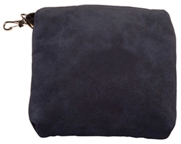 Embroidered Suede Valuables Pouch