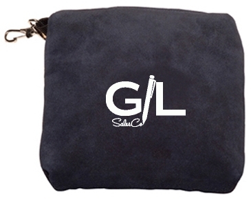 Embroidered Suede Valuables Pouch