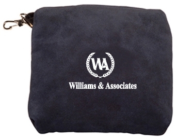 Embroidered Suede Valuables Pouch