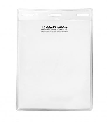 3 5/16" x 4 1/4" Blank Vertical Vinyl Pouch