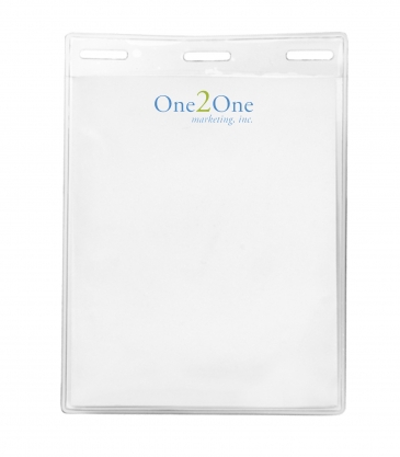 3 5/16" x 4 1/4" Blank Vertical Vinyl Pouch