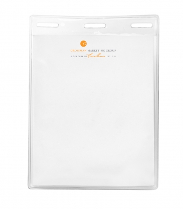3 5/16" x 4 1/4" Blank Vertical Vinyl Pouch