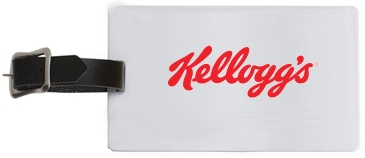 Brushed Aluminum Slip-In Pocket Luggage Bag Tag