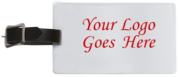 Brushed Aluminum Slip-In Pocket Luggage Bag Tag