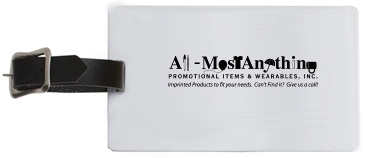 Brushed Aluminum Slip-In Pocket Luggage Bag Tag