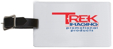 Brushed Aluminum Slip-In Pocket Luggage Bag Tag