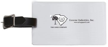 Brushed Aluminum Slip-In Pocket Luggage Bag Tag