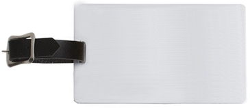 Brushed Aluminum Slip-In Pocket Luggage Bag Tag