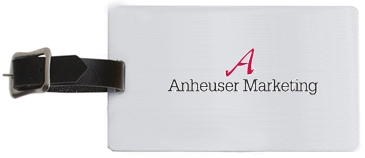Brushed Aluminum Slip-In Pocket Luggage Bag Tag
