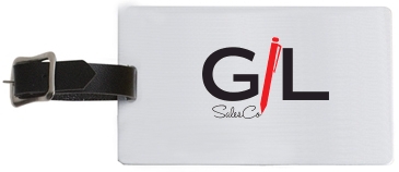Brushed Aluminum Slip-In Pocket Luggage Bag Tag
