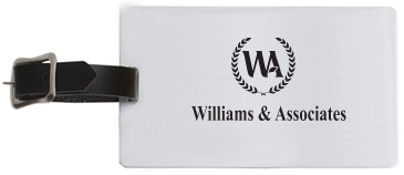 Brushed Aluminum Slip-In Pocket Luggage Bag Tag