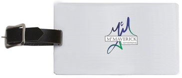 Brushed Aluminum Slip-In Pocket Luggage Bag Tag
