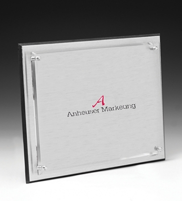 Brushed Aluminum Plaque - 6" x 8"