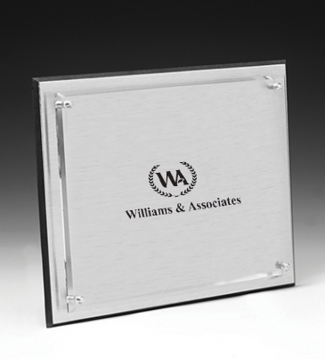 Brushed Aluminum Plaque - 6" x 8"