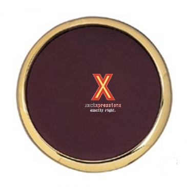 Brass and Leather Coaster