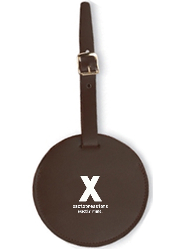 Round Luggage Tag - Top Grain Cowhide