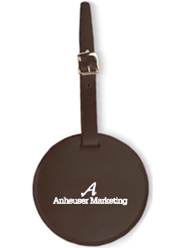 Round Luggage Tag - Top Grain Cowhide