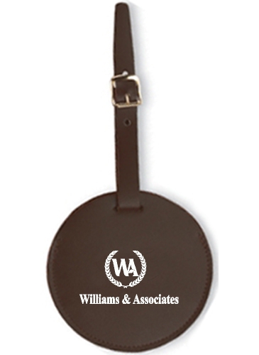 Round Luggage Tag - Top Grain Cowhide