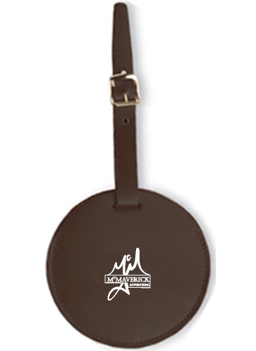 Round Luggage Tag - Top Grain Cowhide