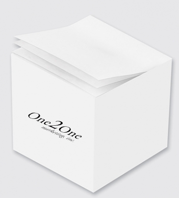 Custom Printed Notes Cube - White Blank Sheet