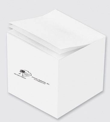 Custom Printed Notes Cube - White Blank Sheet