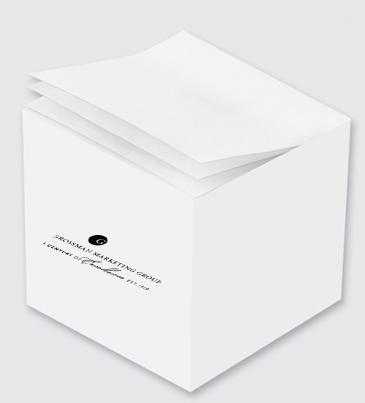 Custom Printed Notes Cube - White Blank Sheet