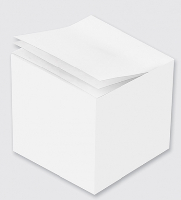 Custom Printed Notes Cube - White Blank Sheet