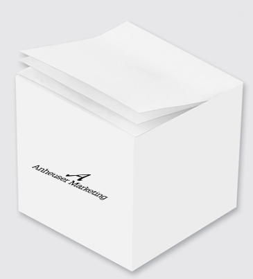 Custom Printed Notes Cube - White Blank Sheet