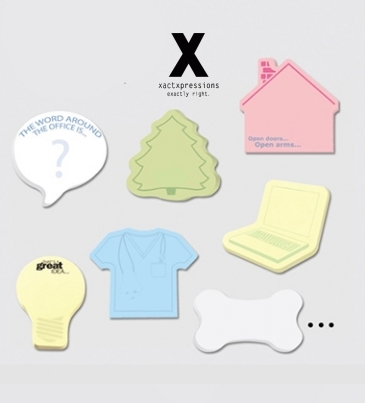 Custom Printed Notes Shapes Large  2 Color