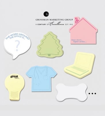Custom Printed Notes Shapes Large  2 Color