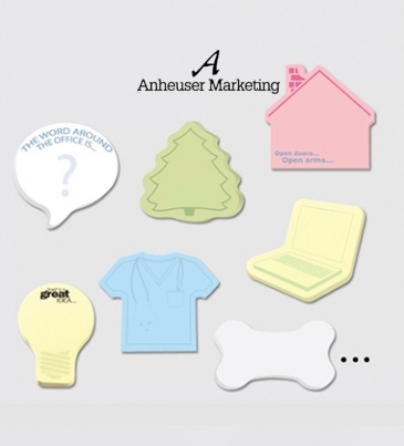 Custom Printed Notes Shapes Large  2 Color