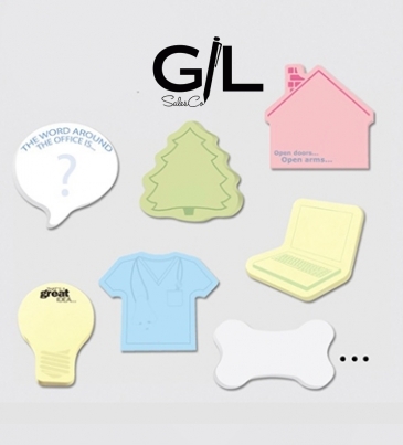 Custom Printed Notes Shapes Large  2 Color