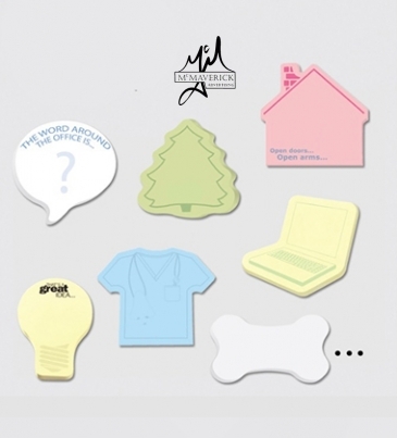 Custom Printed Notes Shapes Large  2 Color