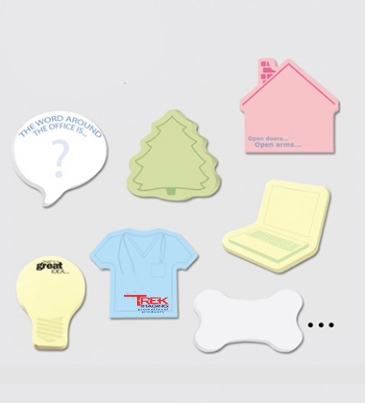 Custom Printed Notes Shapes Large  1 Color