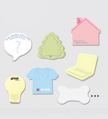 Custom Printed Notes Shapes Large  1 Color