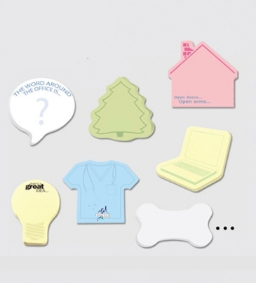 Custom Printed Notes Shapes Large  1 Color