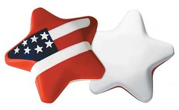 Red White And Blue Patriotic Star Stress Shape