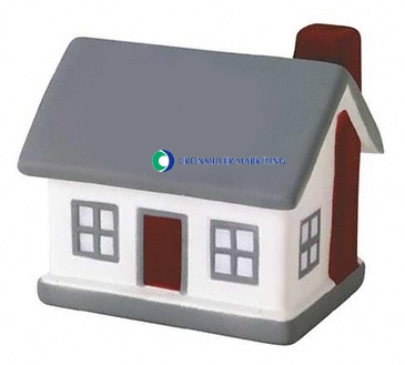 White, Gray And Red Home Stress Shape