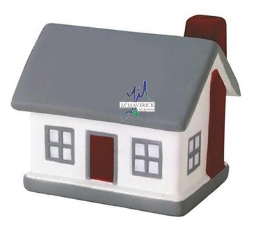 White, Gray And Red Home Stress Shape