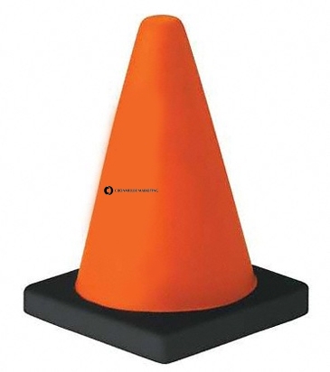 Orange and Black Cone Stress Shape