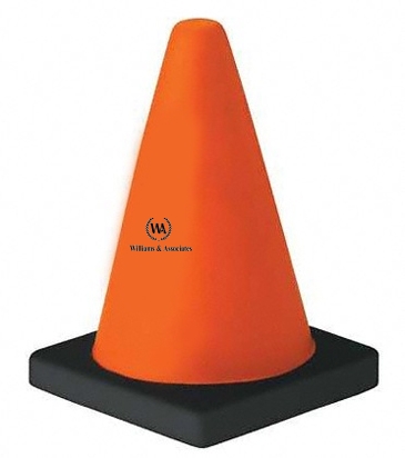 Orange and Black Cone Stress Shape