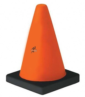 Orange and Black Cone Stress Shape