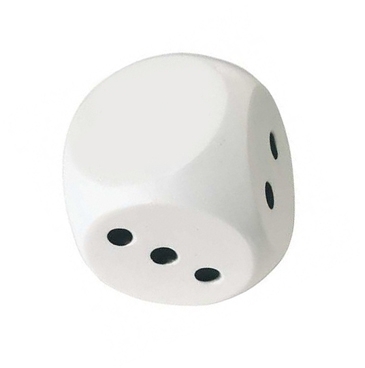White And Black Dice Stress Shape