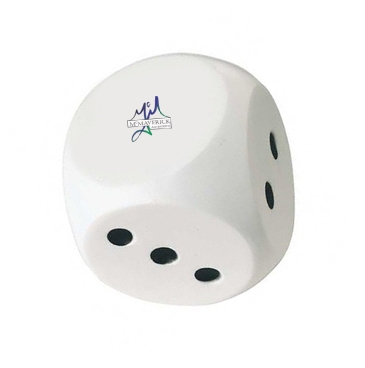 White And Black Dice Stress Shape