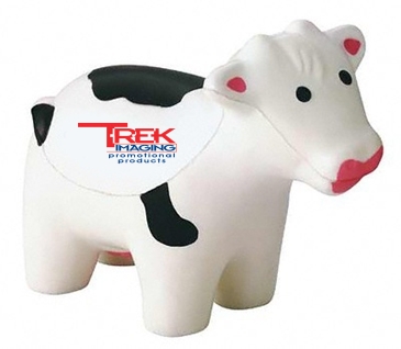 White Cow With Black Spots Stress Shape