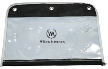Zippered Portfolio Pouch W/Three Holes