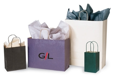 Recycled Tinted Kraft Shopping Bag-Colors 16X6X12.5