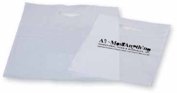 Frosty Clear Die Cut Merchandise Bag 6X9