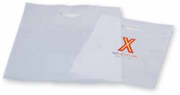 Frosty Clear Die Cut Merchandise Bag 6X9