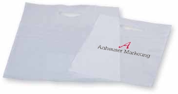Frosty Clear Die Cut Merchandise Bag 6X9